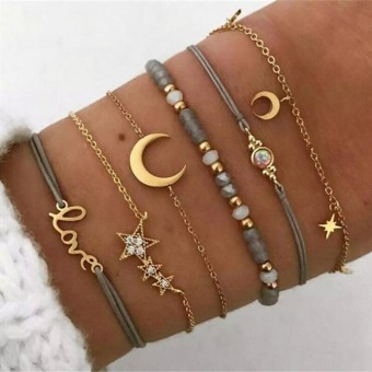 Set de 6 bracelets pour les...