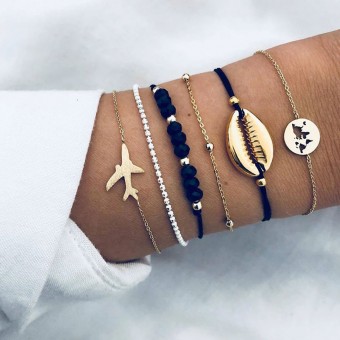 Set de 6 bracelets sur le...