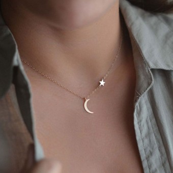 Collier Moon Star Une...